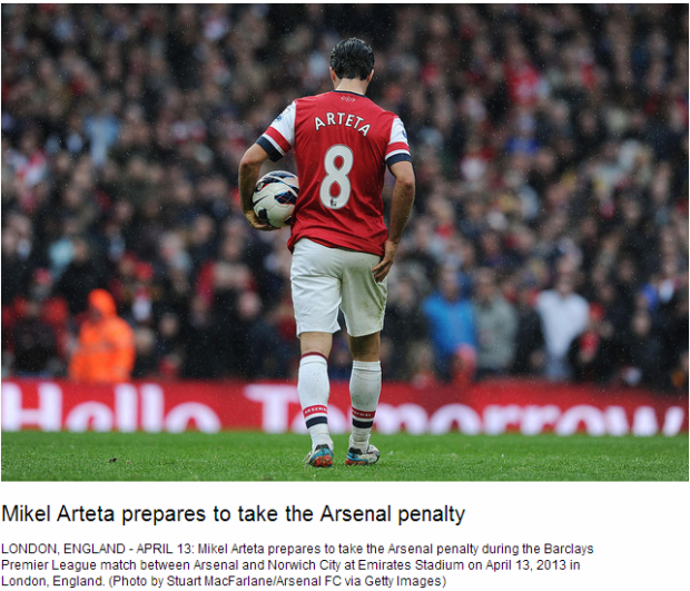 Mikel Arteta prepares to take the Arsenal penalty - Flickr - Photo Sharing!