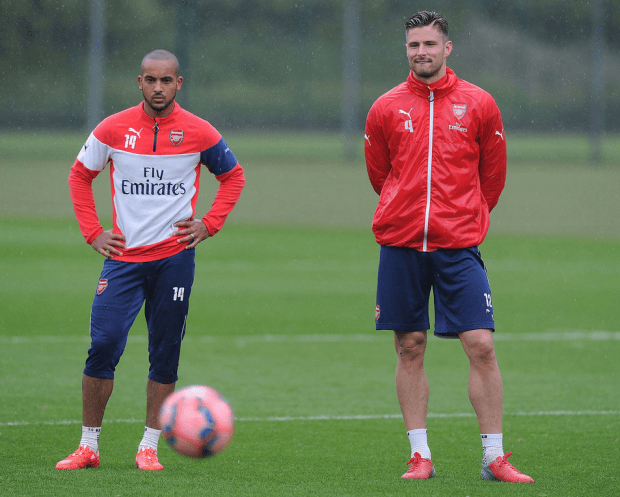 Theo Walcott and Olivier Giroud of Arsenal   ST ALBANS  ENGL…   Flickr   Photo Sharing