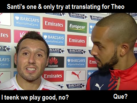 Santi translates for Theo